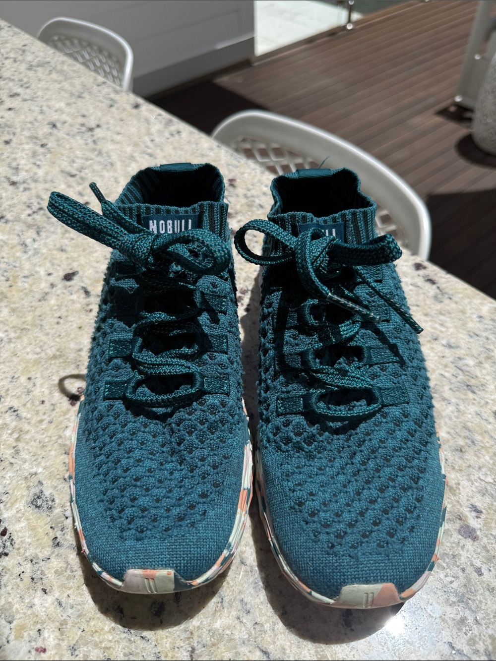 NOBULL Teal Knit Lace-Up Women's Sneakers